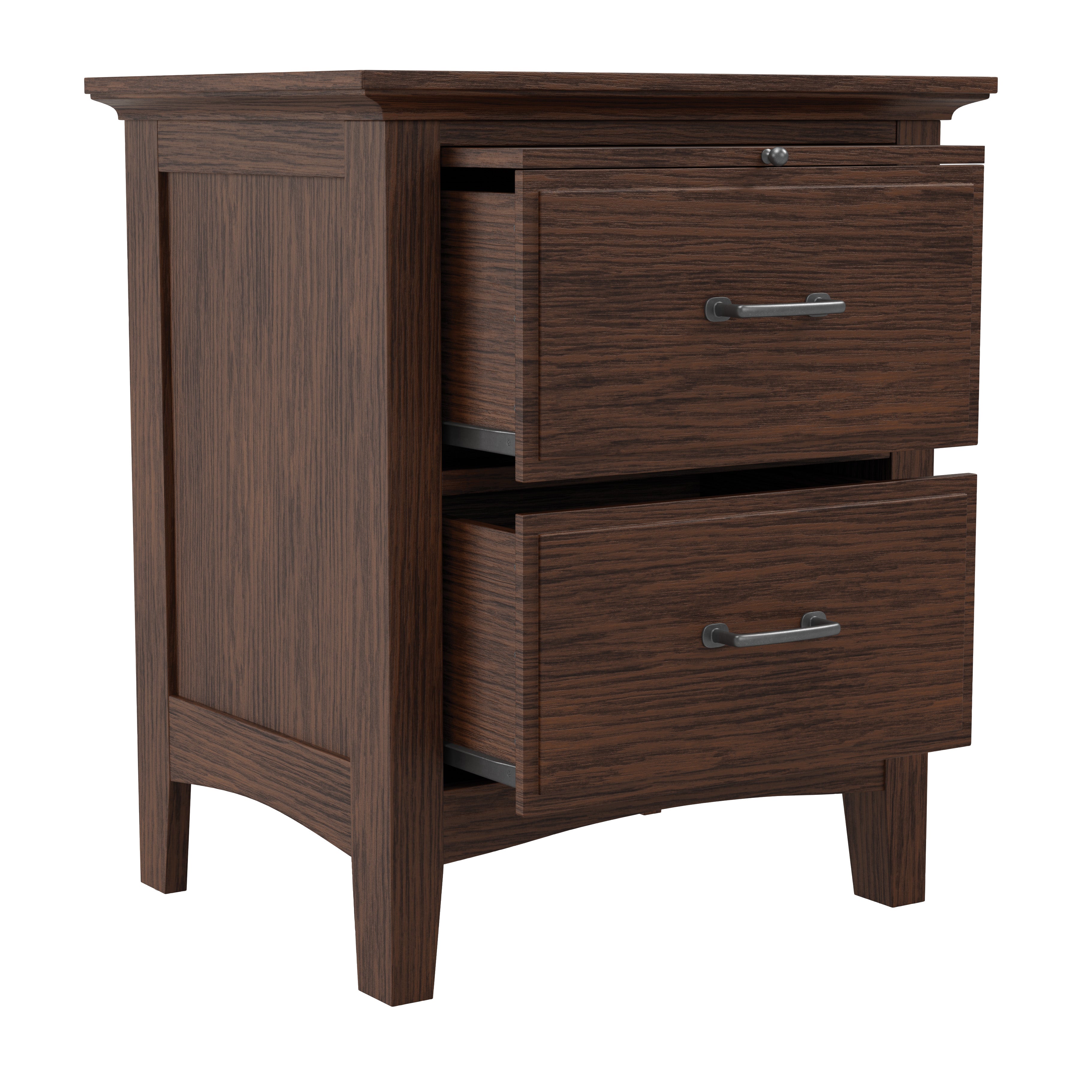 Modern Mission 2 Drawer Nightstand - Vintage Oak