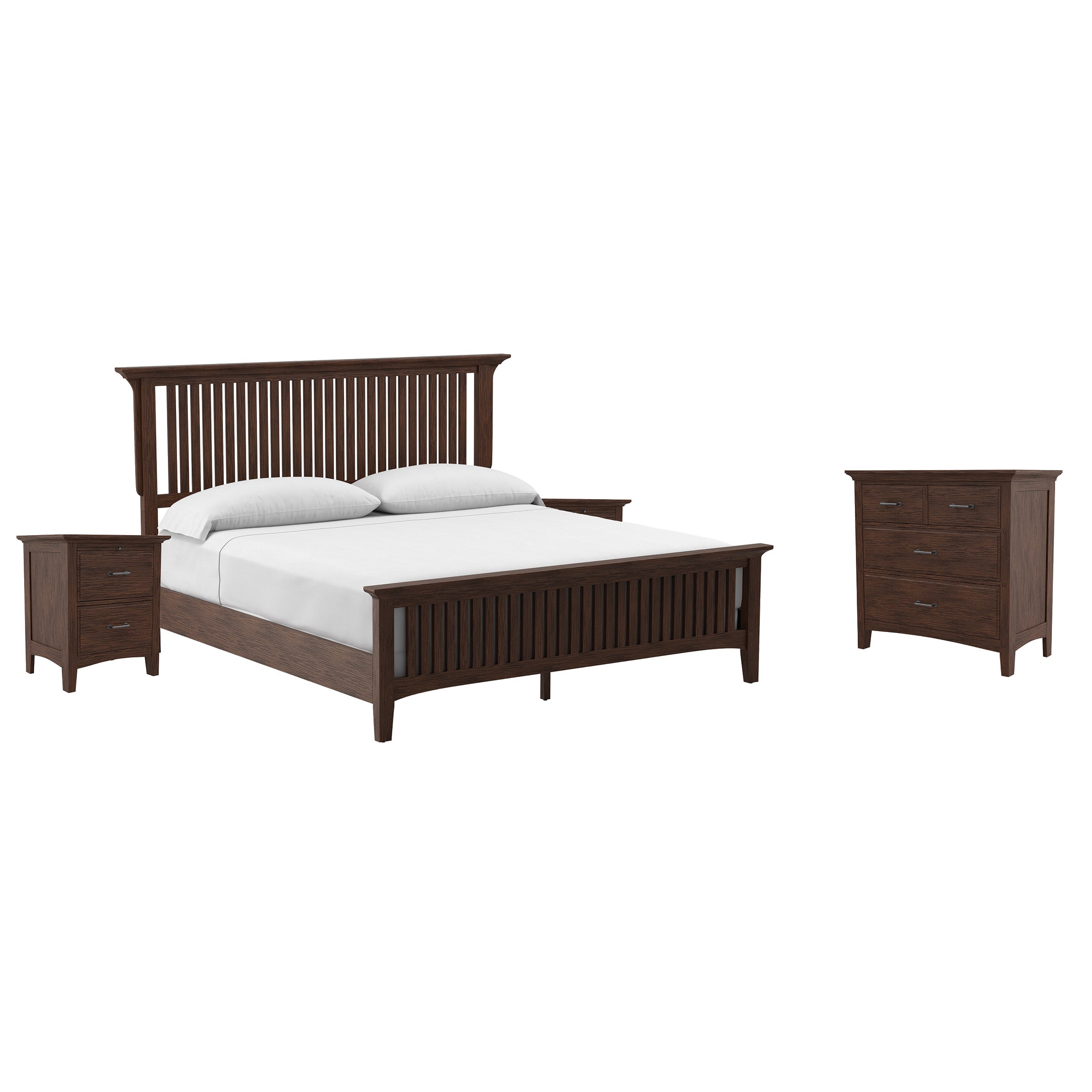 Modern Mission King Bedroom Set - Vintage Oak