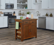Urban Farmhouse Kitchen Island - Vintage Oak