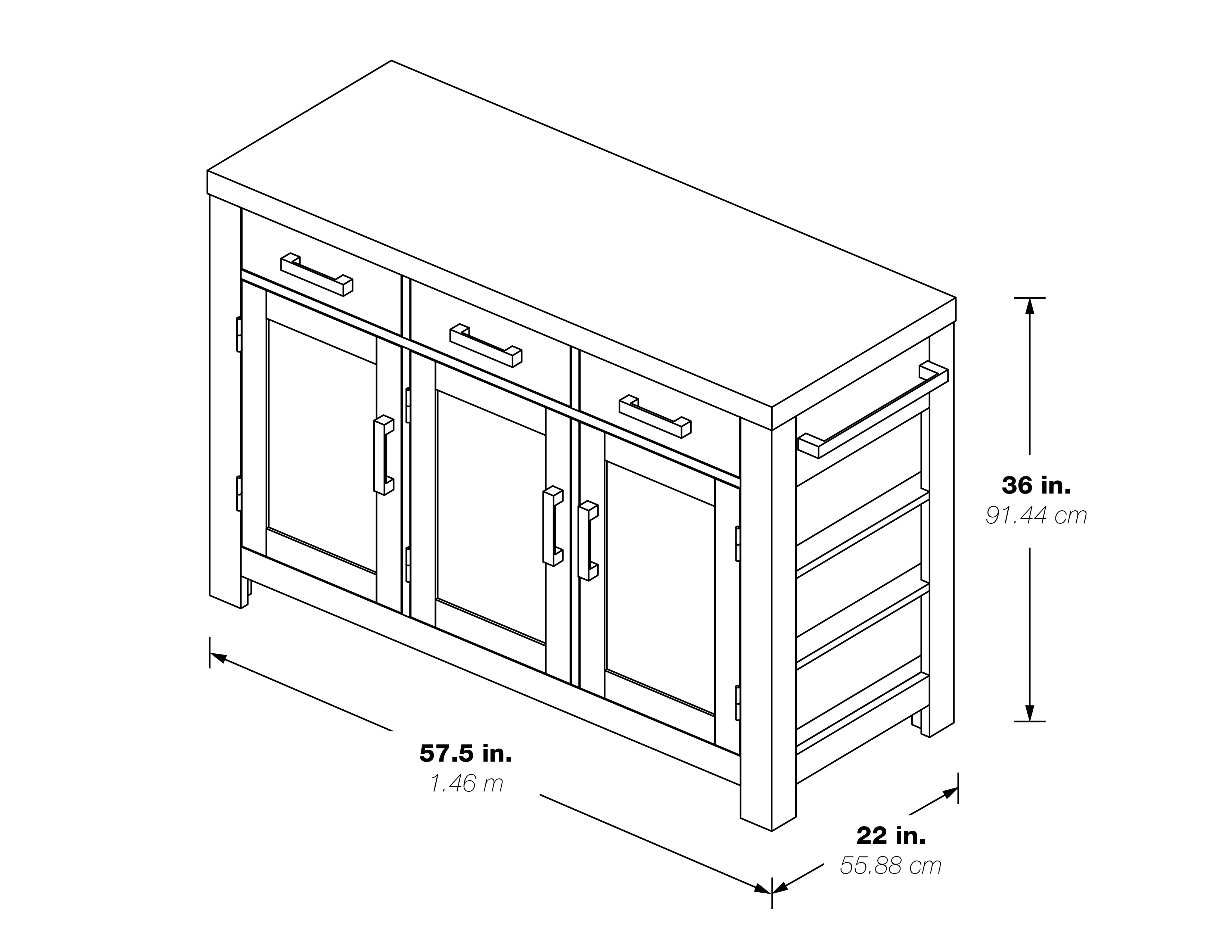 Cocina Kitchen Island - Brown