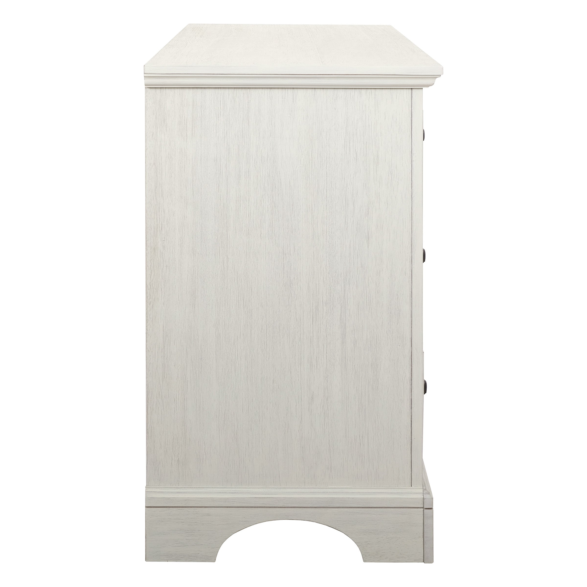 Farmhouse Basics 6 Drawer Dresser - Rustic White