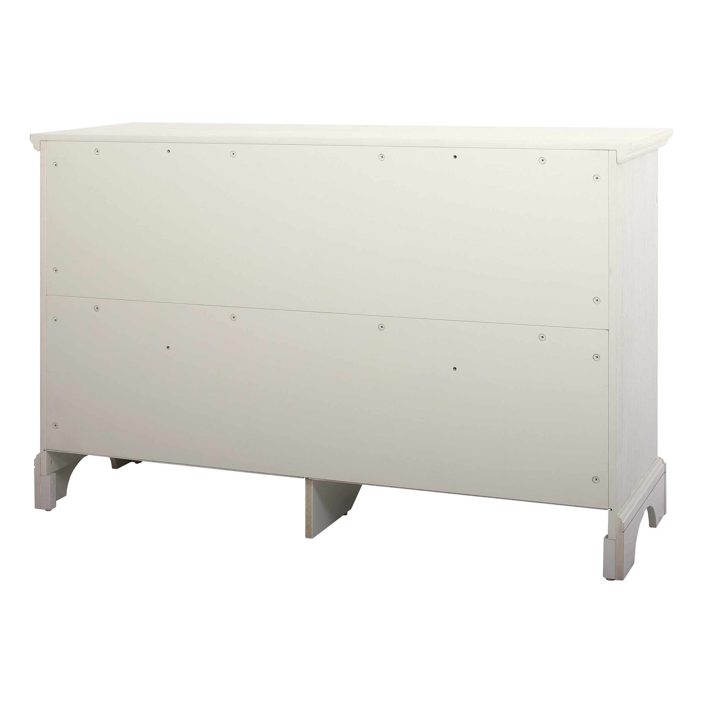 Farmhouse Basics 6 Drawer Dresser - Rustic White