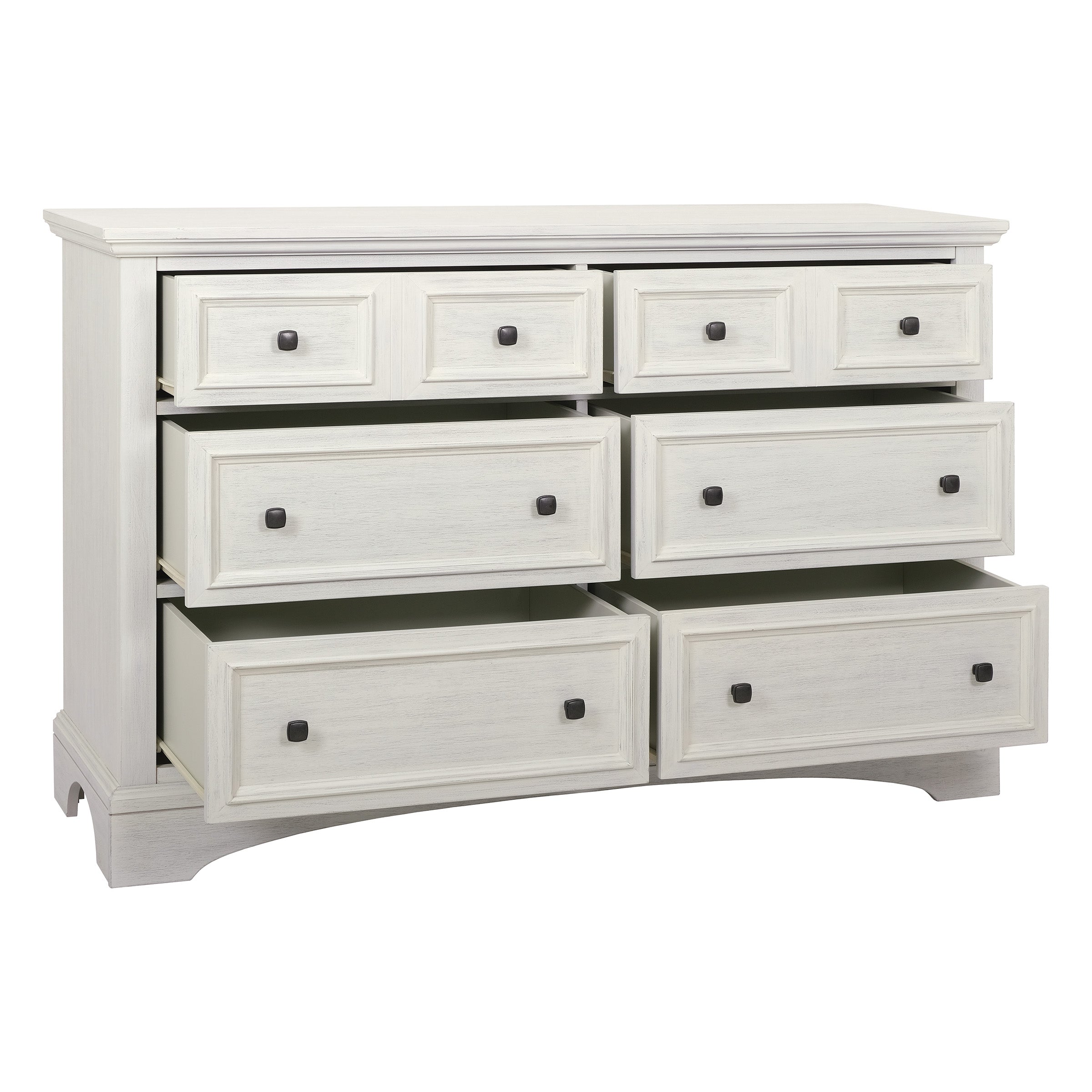 Farmhouse Basics 6 Drawer Dresser - Rustic White