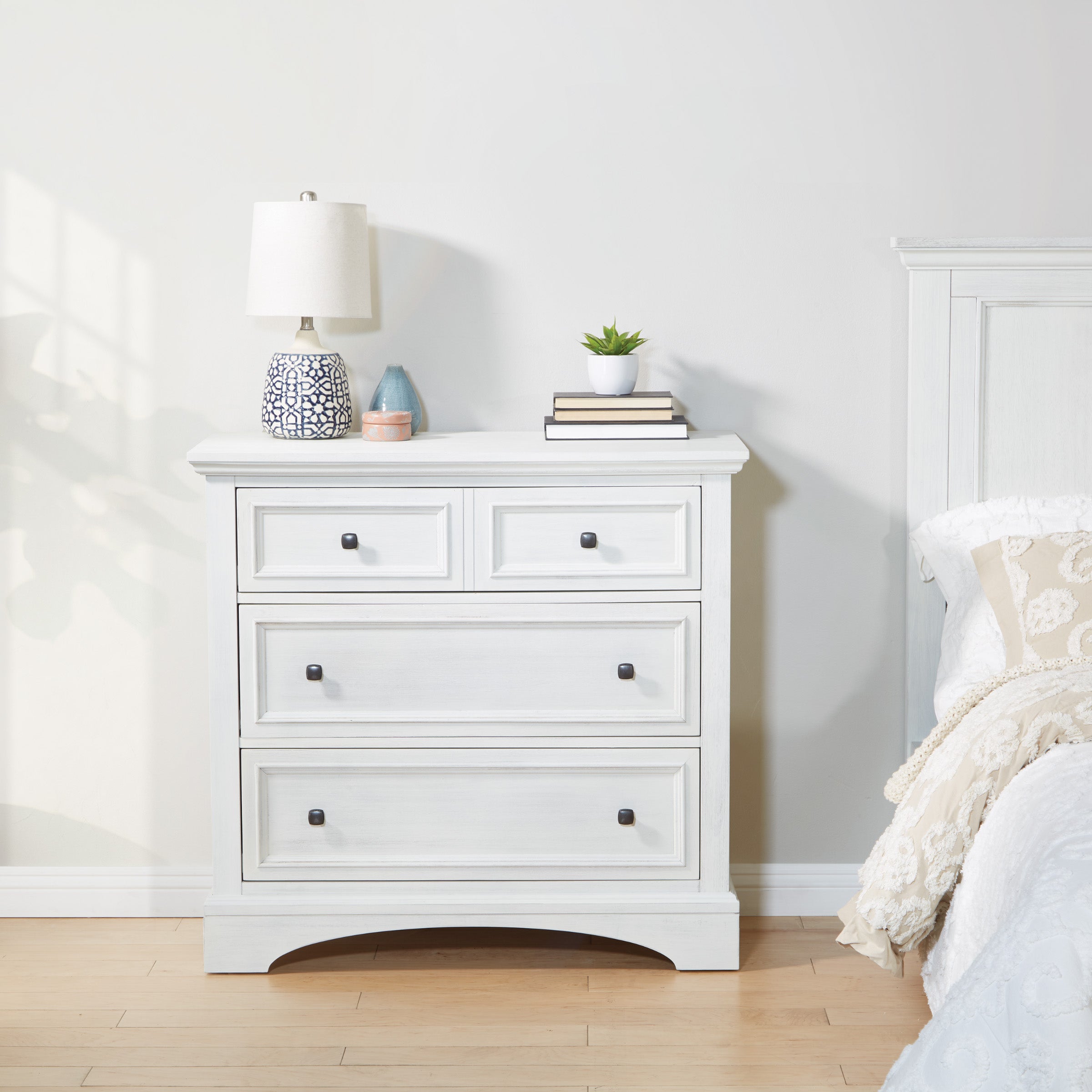 Farmhouse Basics 3 Drawer Chest - Rustic White