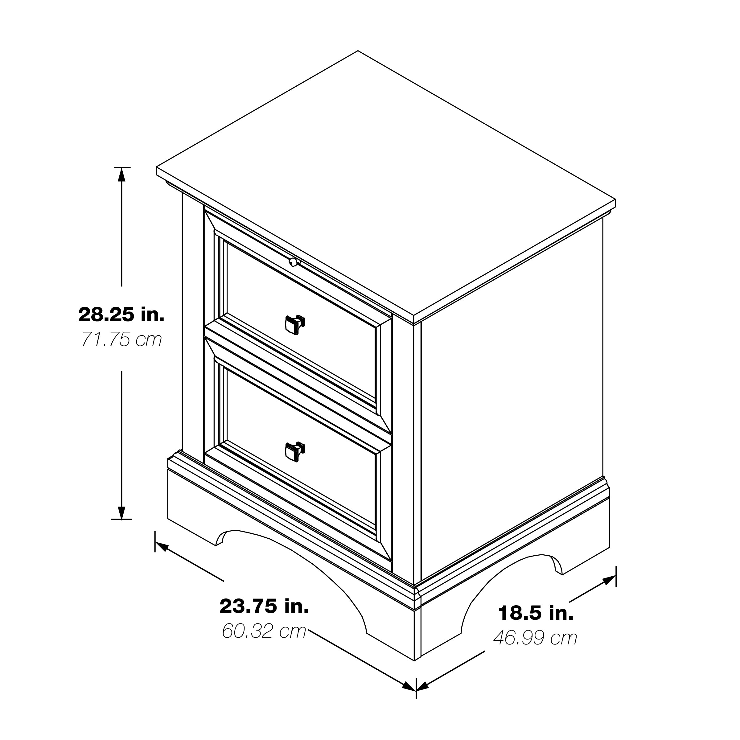 Farmhouse Basics Nightstand - Rustic White