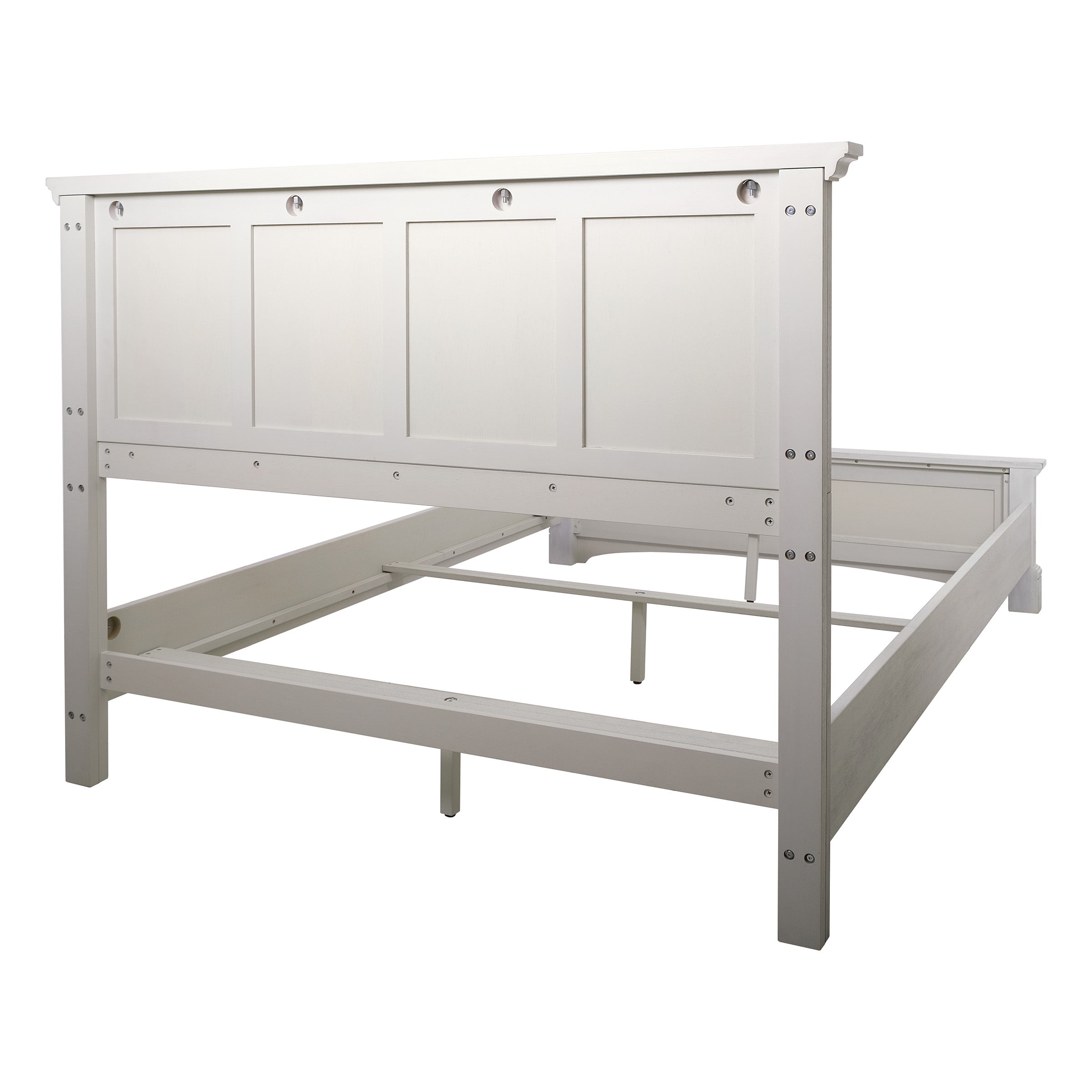 Farmhouse Basics Queen Bed Set - Rustic White