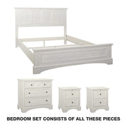 Farmhouse Basics Bedroom Set 4 pc - Rustic White