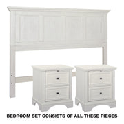 Farmhouse Basics Bedroom Set 3 pc - Rustic White