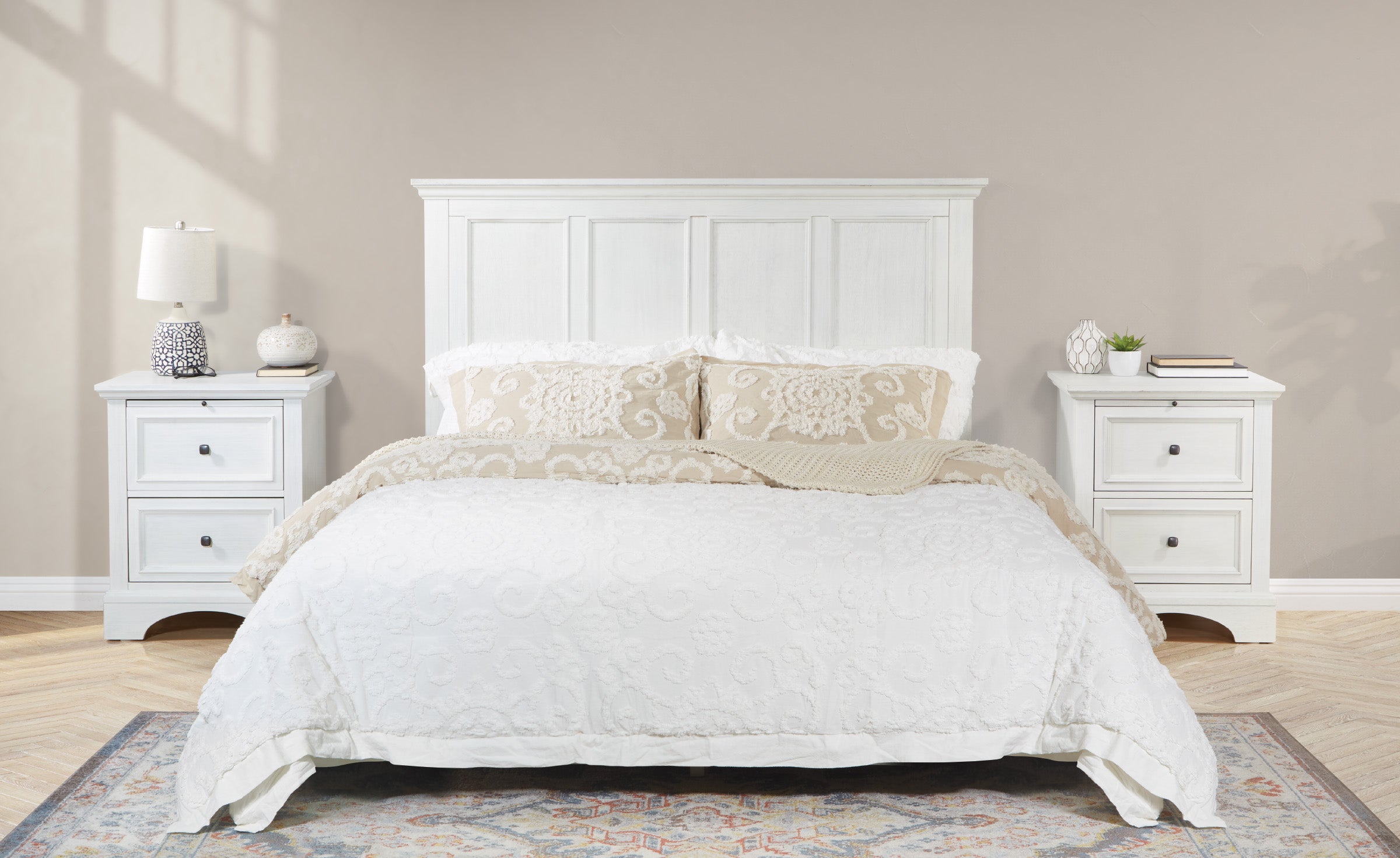Farmhouse Basics Bedroom Set 3 pc - Rustic White