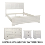 Farmhouse Basics Bedroom Set 4 pc - Rustic White