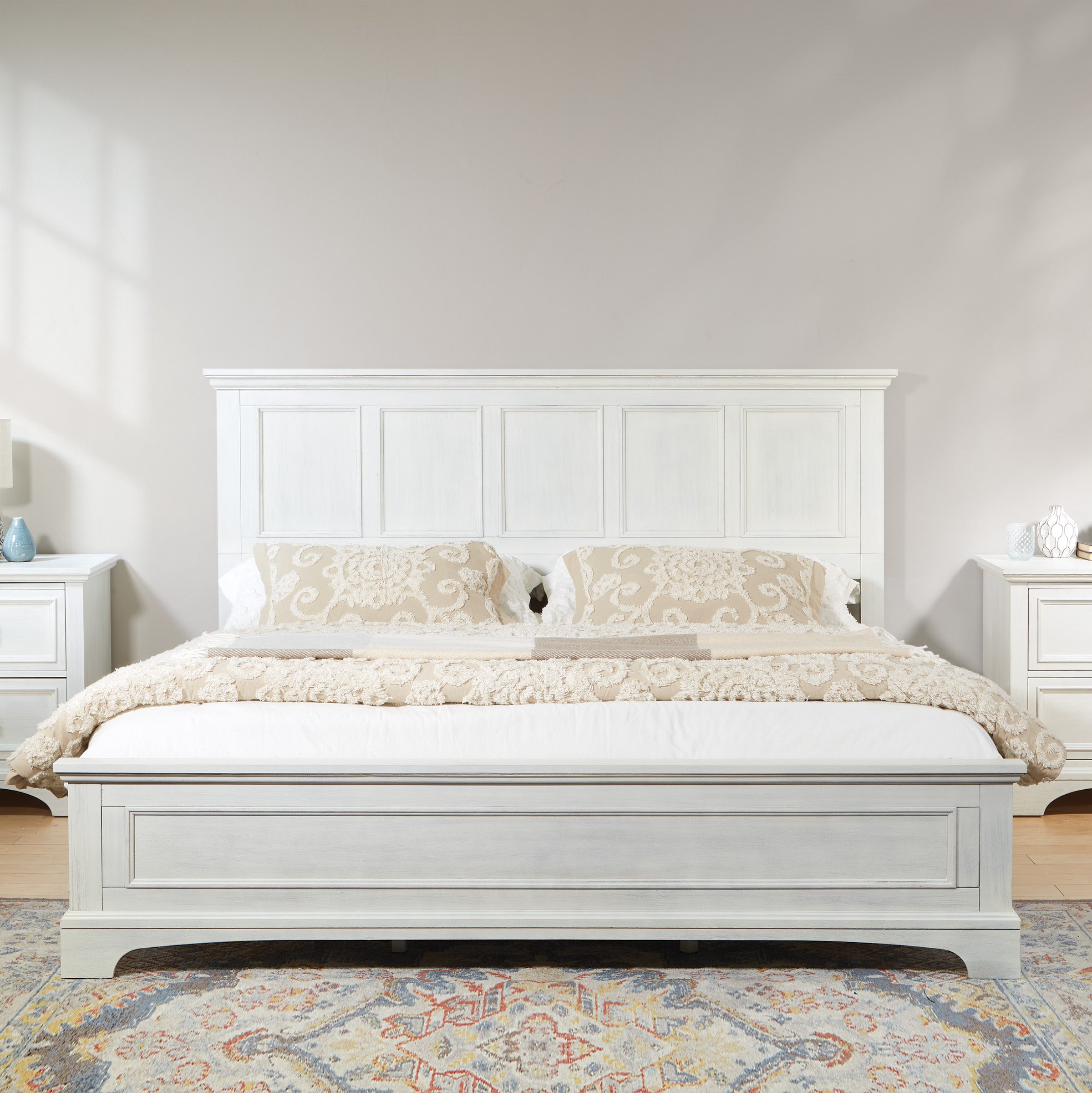 Farmhouse Basics King Bed Set 3/CTN - Rustic White