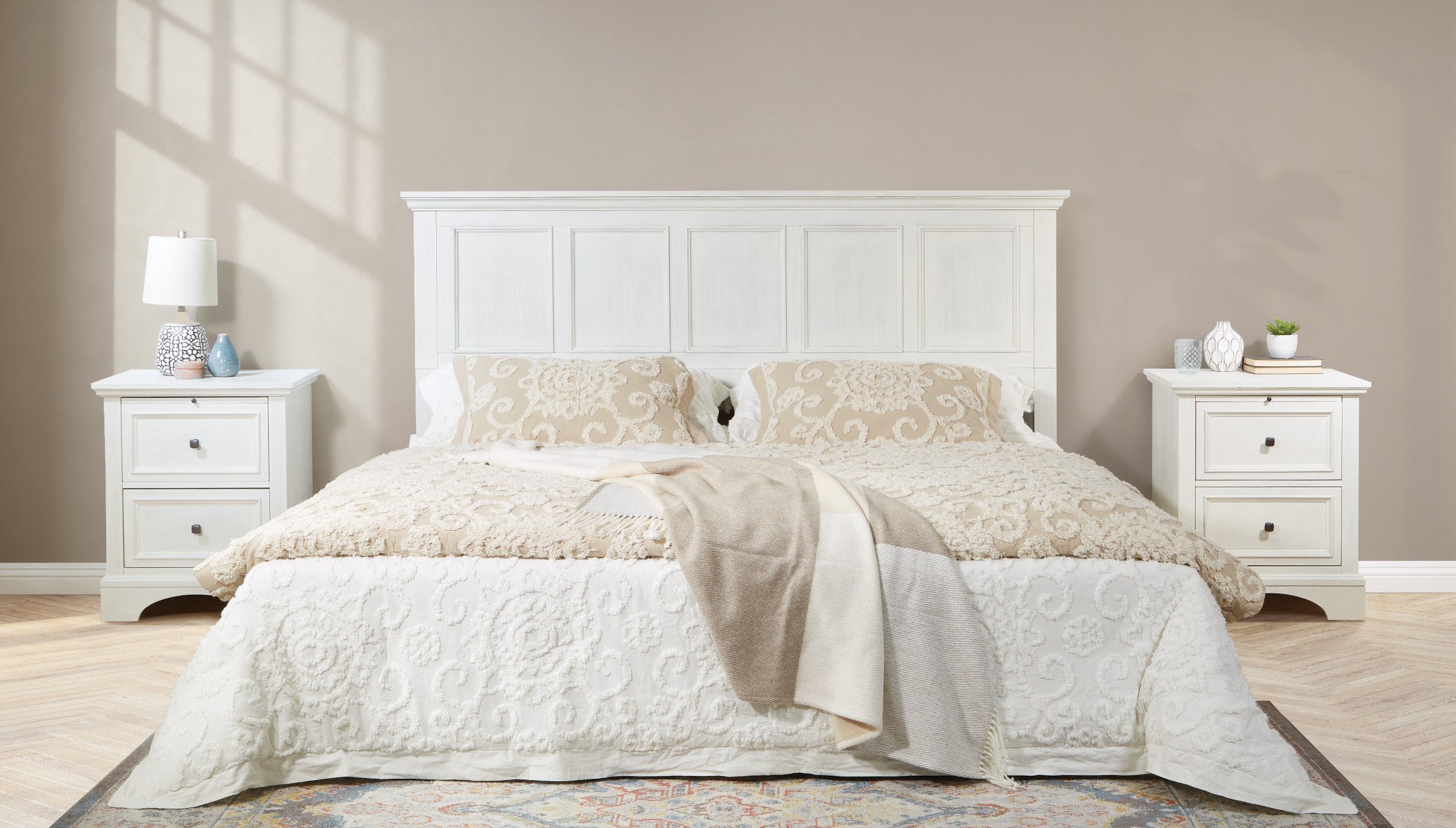 Farmhouse Basics Bedroom Set 3 pc - Rustic White
