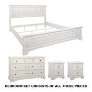 Farmhouse Basics Bedroom Set 4 pc - Rustic White