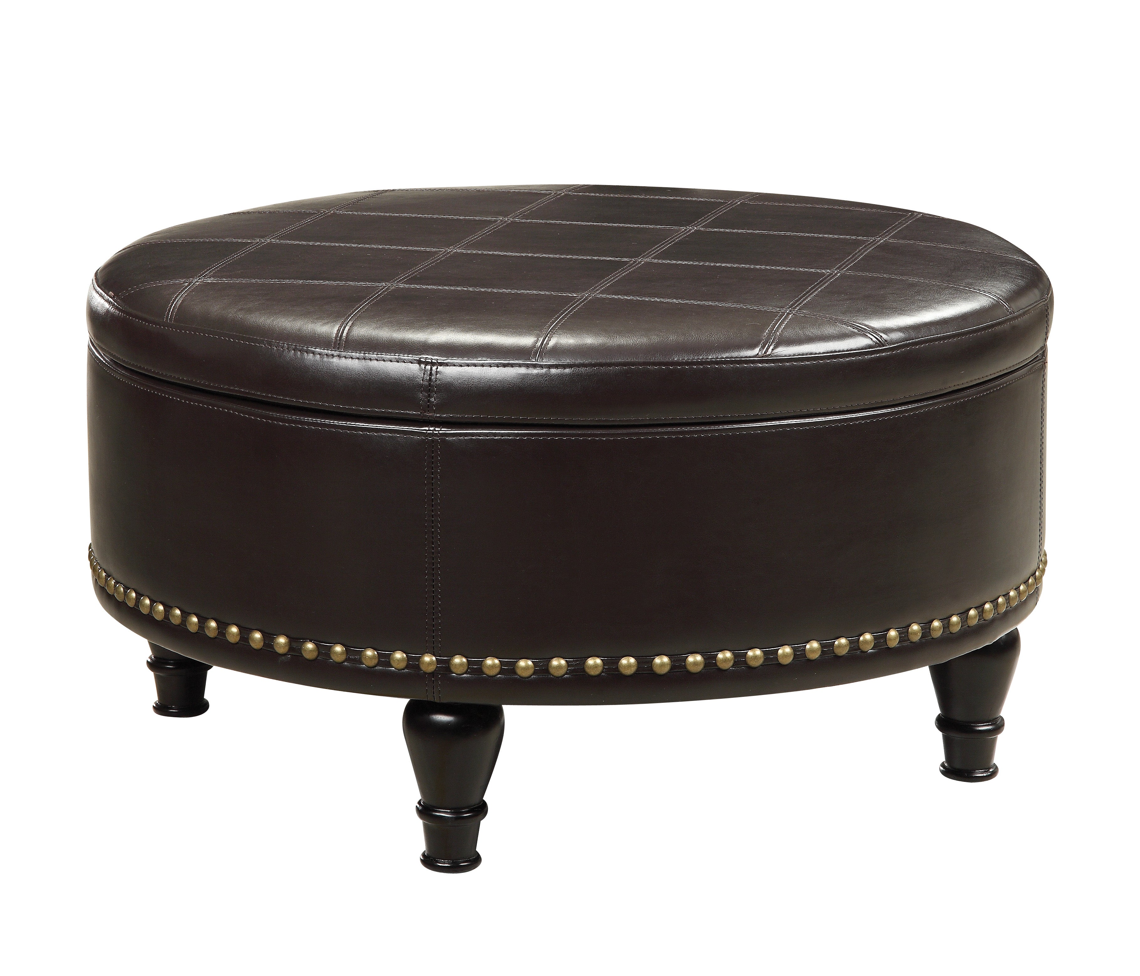 Augusta storage Ottoman - Espresso