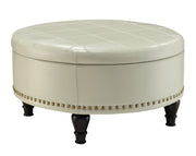 Augusta storage Ottoman - Cream