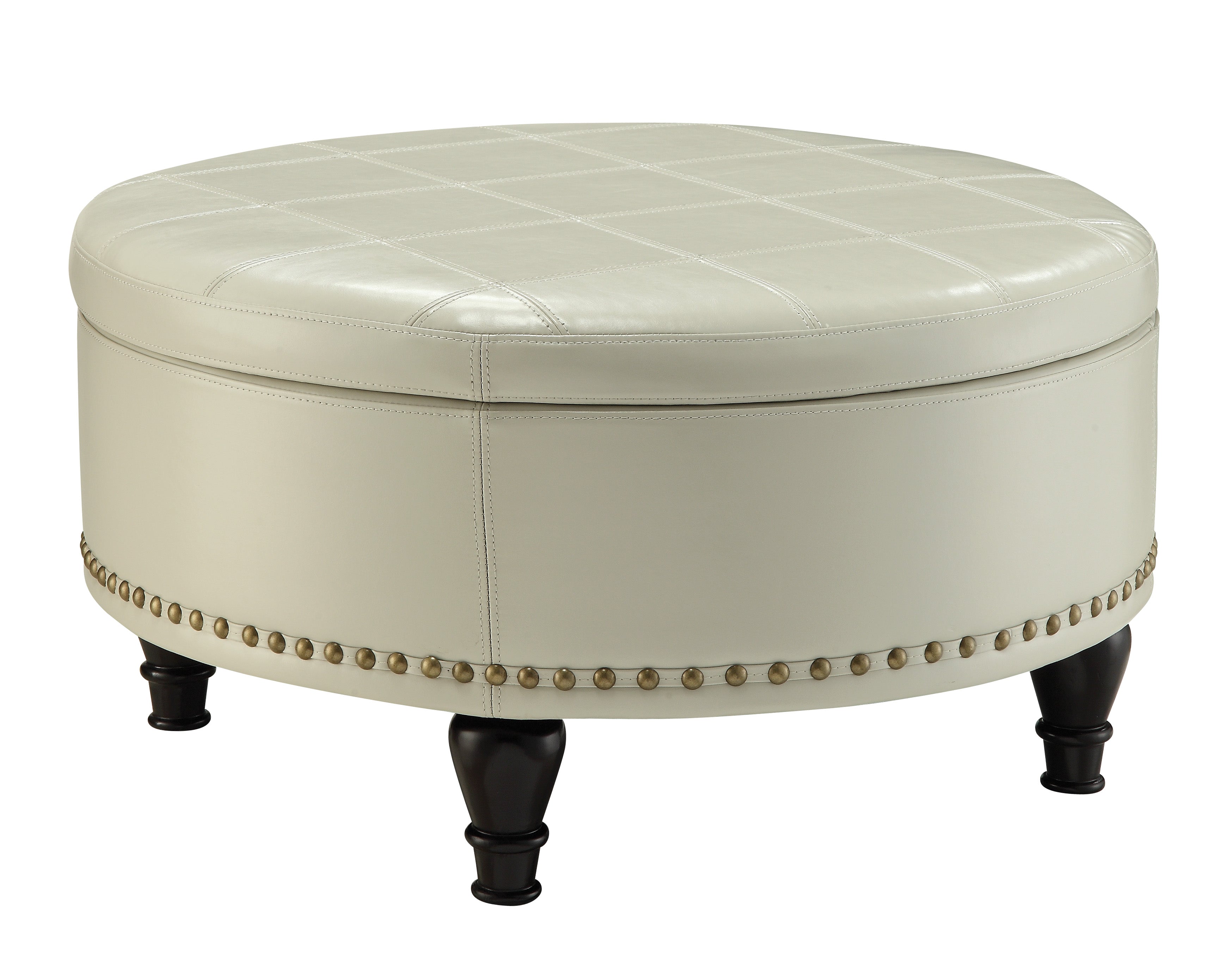 Augusta storage Ottoman - Cream