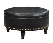 Augusta storage Ottoman - Black