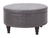 Augusta storage Ottoman - Pewter