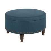 Augusta storage Ottoman - Azure