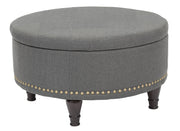 Augusta storage Ottoman - Charcoal