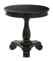 Avalon Round Accent table - Antique Black