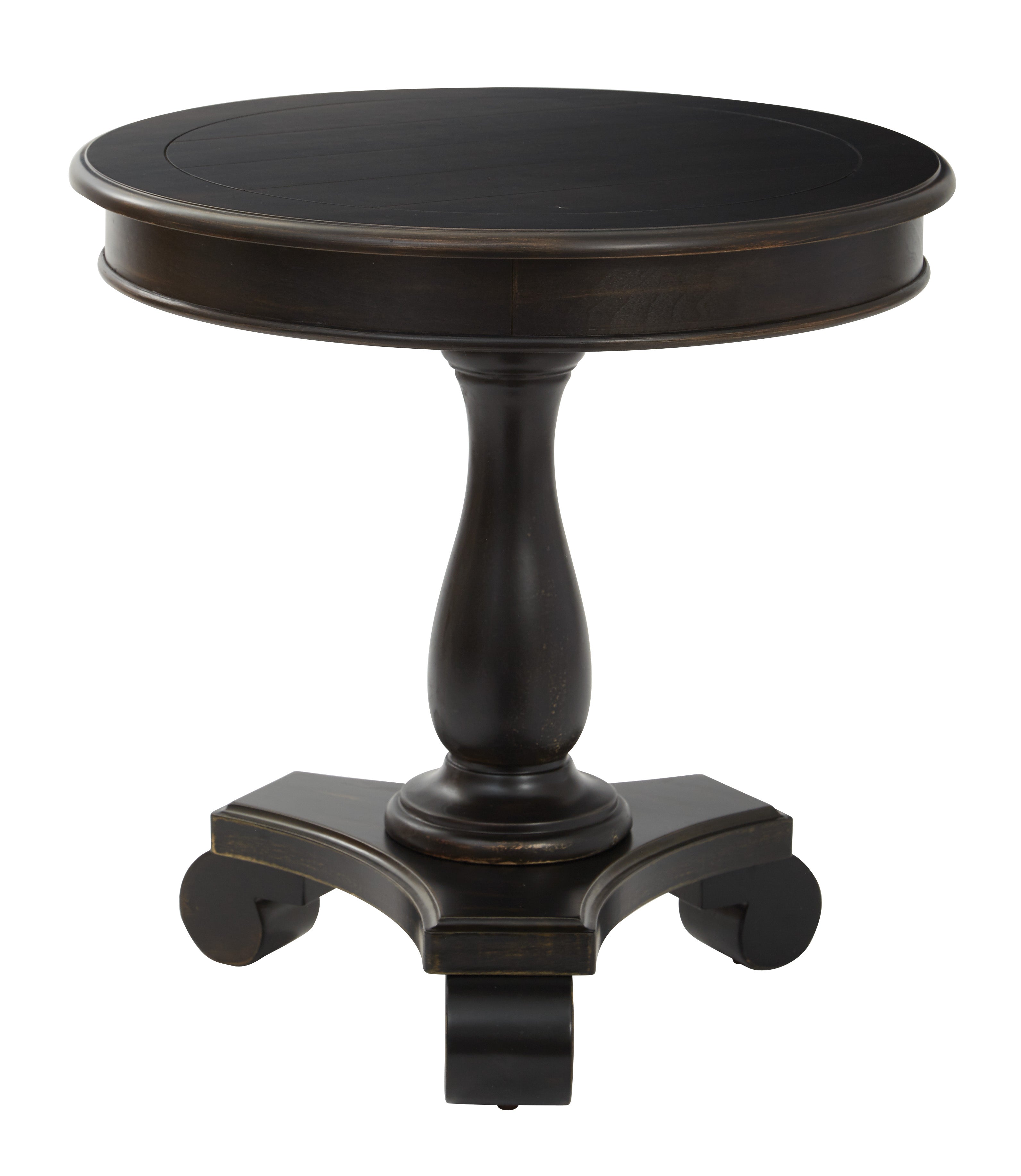 Avalon Round Accent table - Antique Black