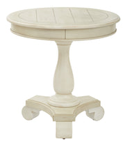 Avalon Round Accent table - Antique Beige