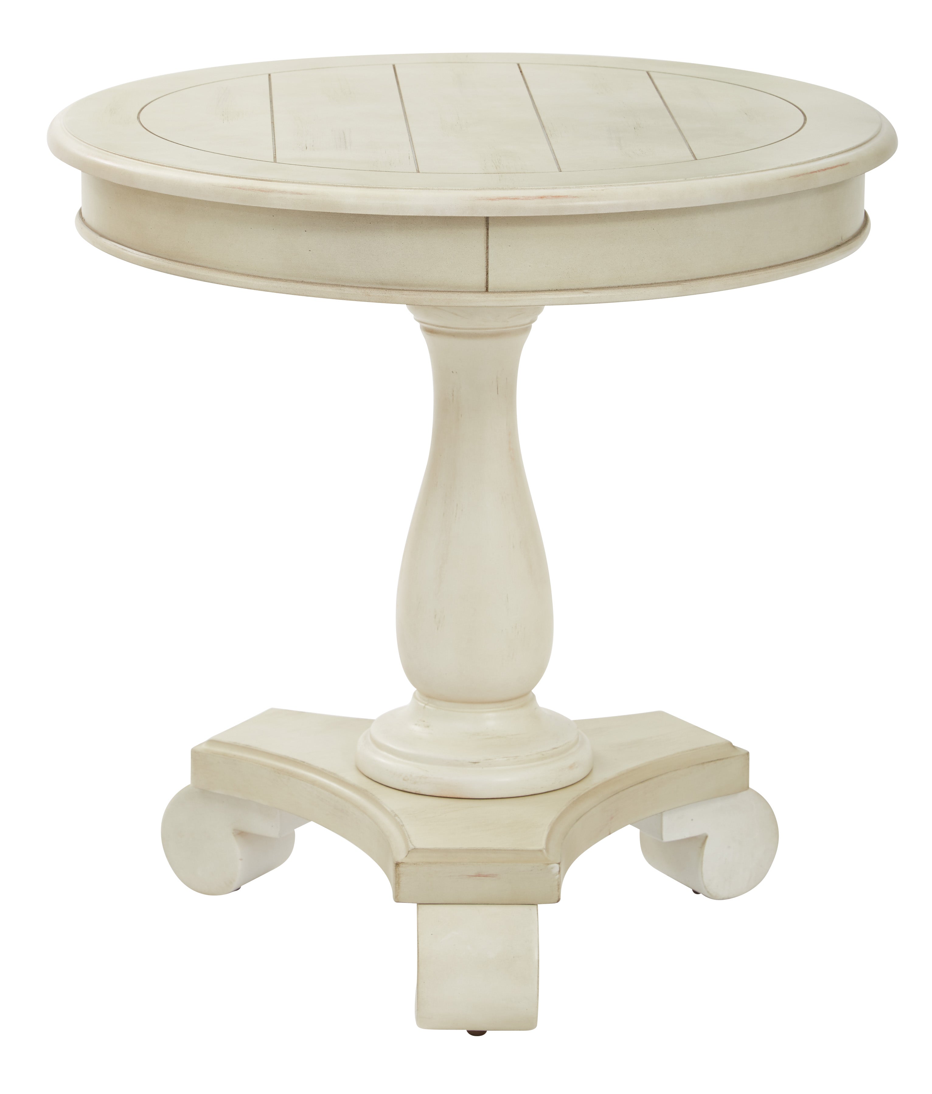 Avalon Round Accent table - Antique Beige