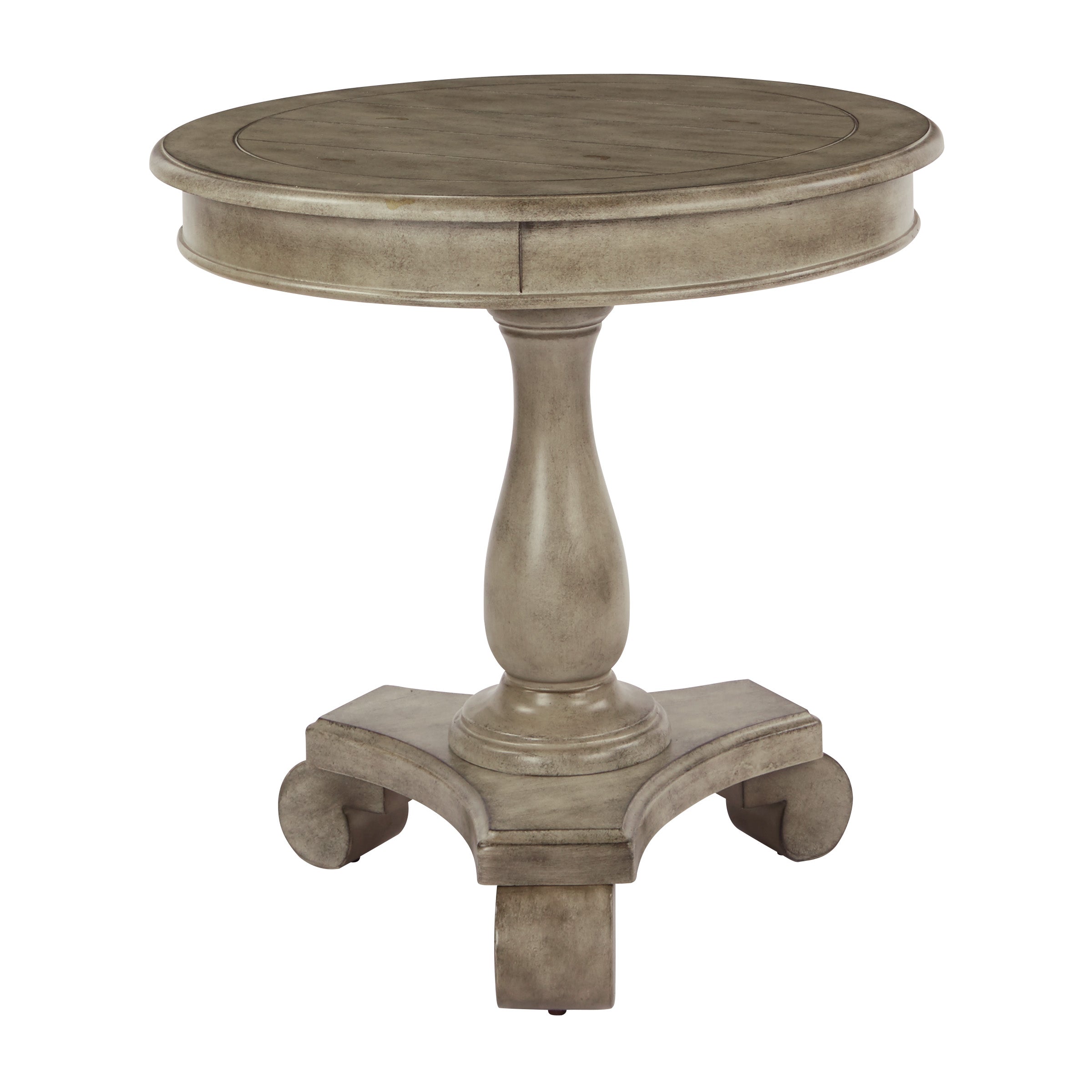 Avalon Round Accent table - Antique Goldstone