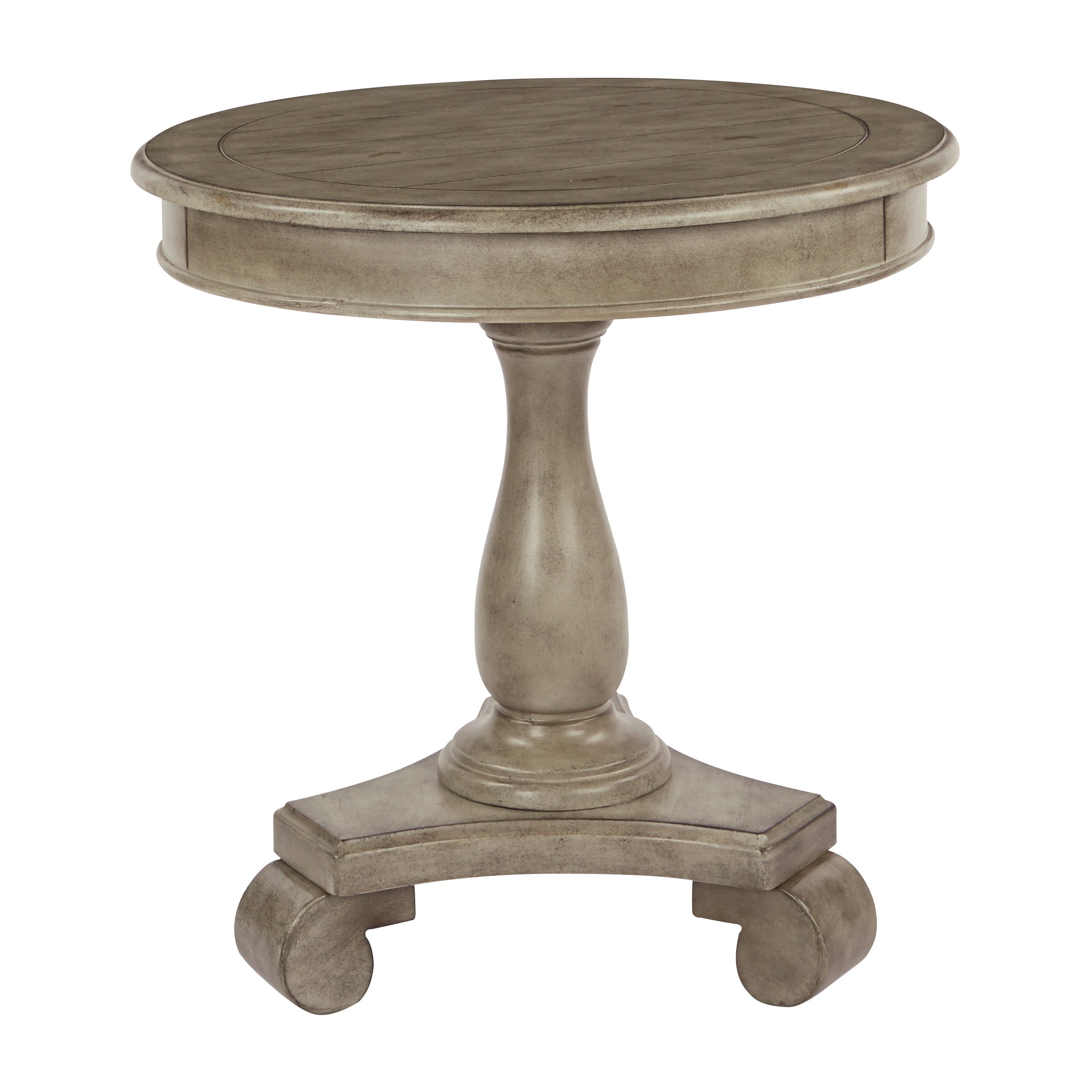 Avalon Round Accent table - Antique Goldstone