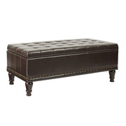 Caldwell storage ottoman - Espresso