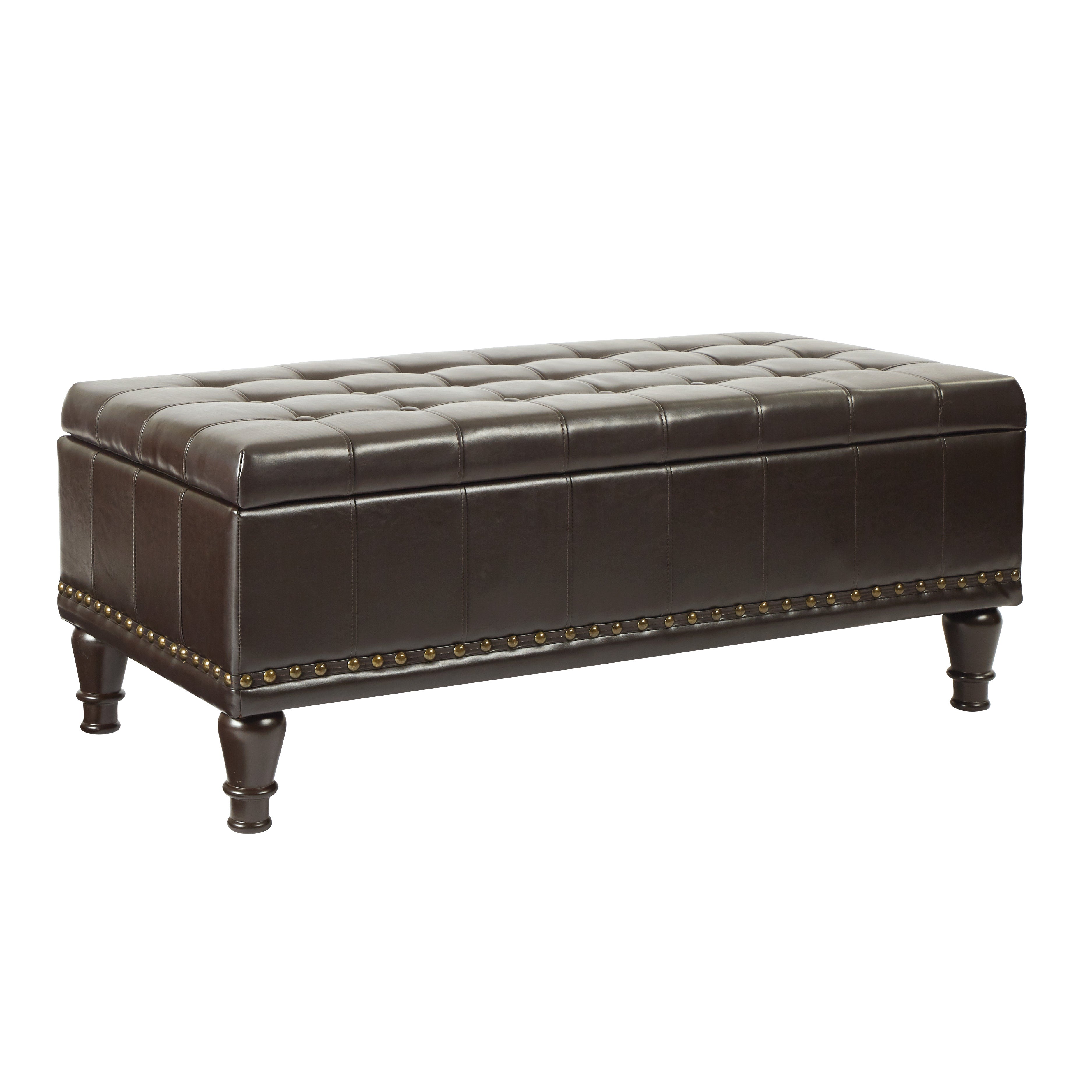 Caldwell storage ottoman - Espresso