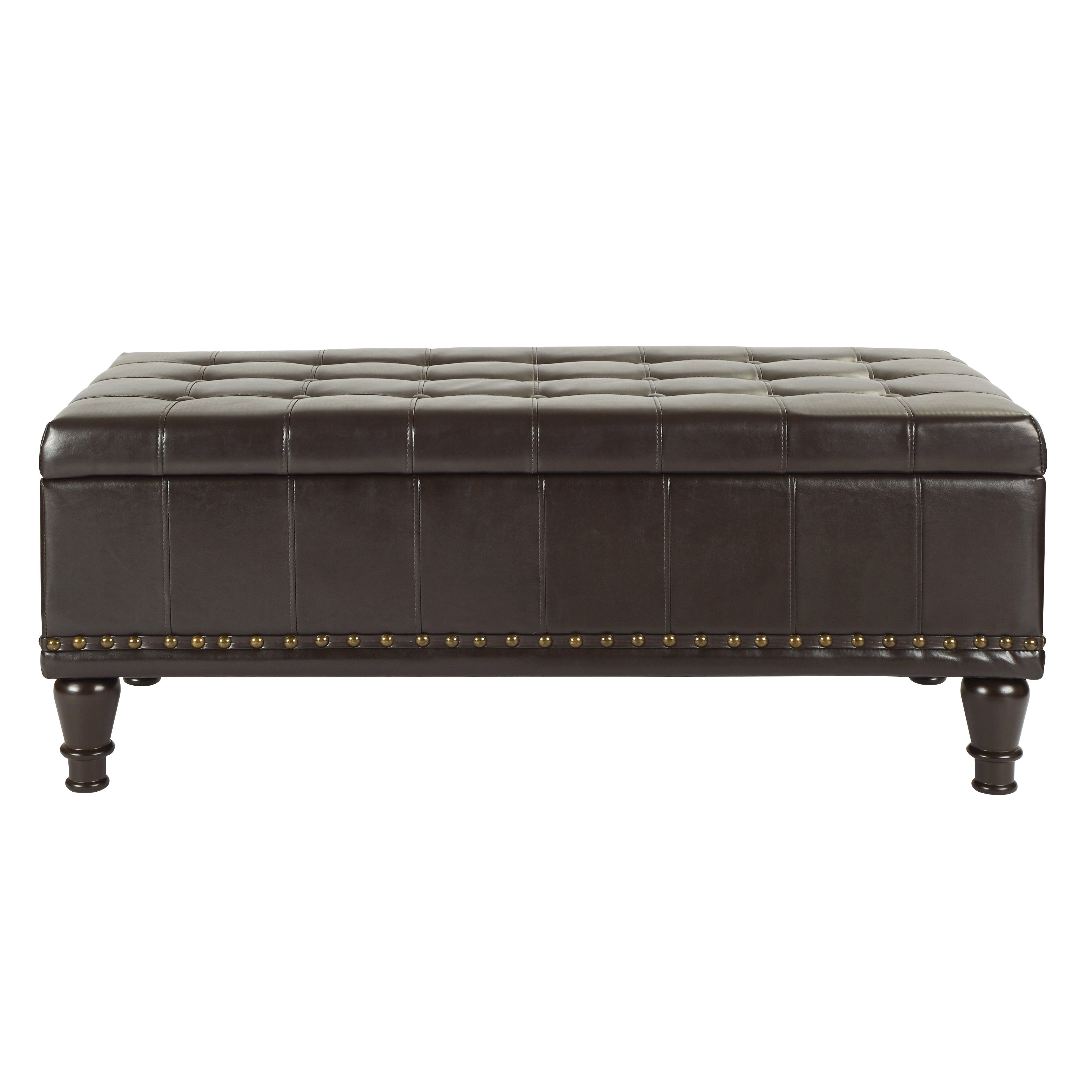 Caldwell storage ottoman - Espresso