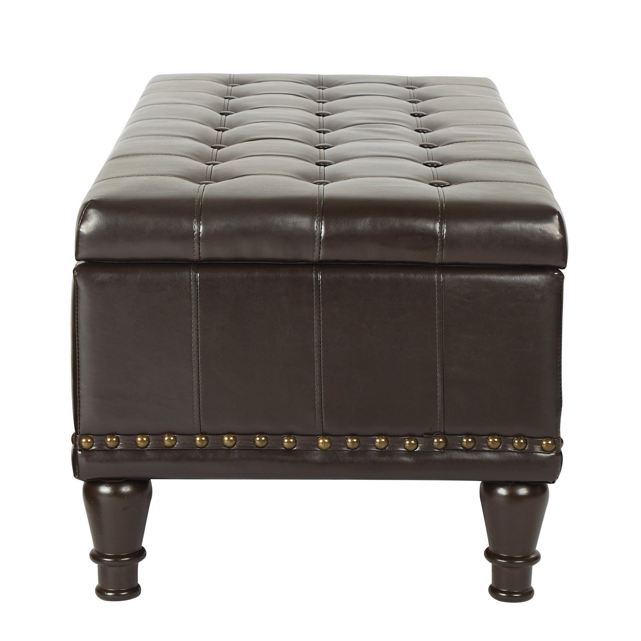 Caldwell storage ottoman - Espresso