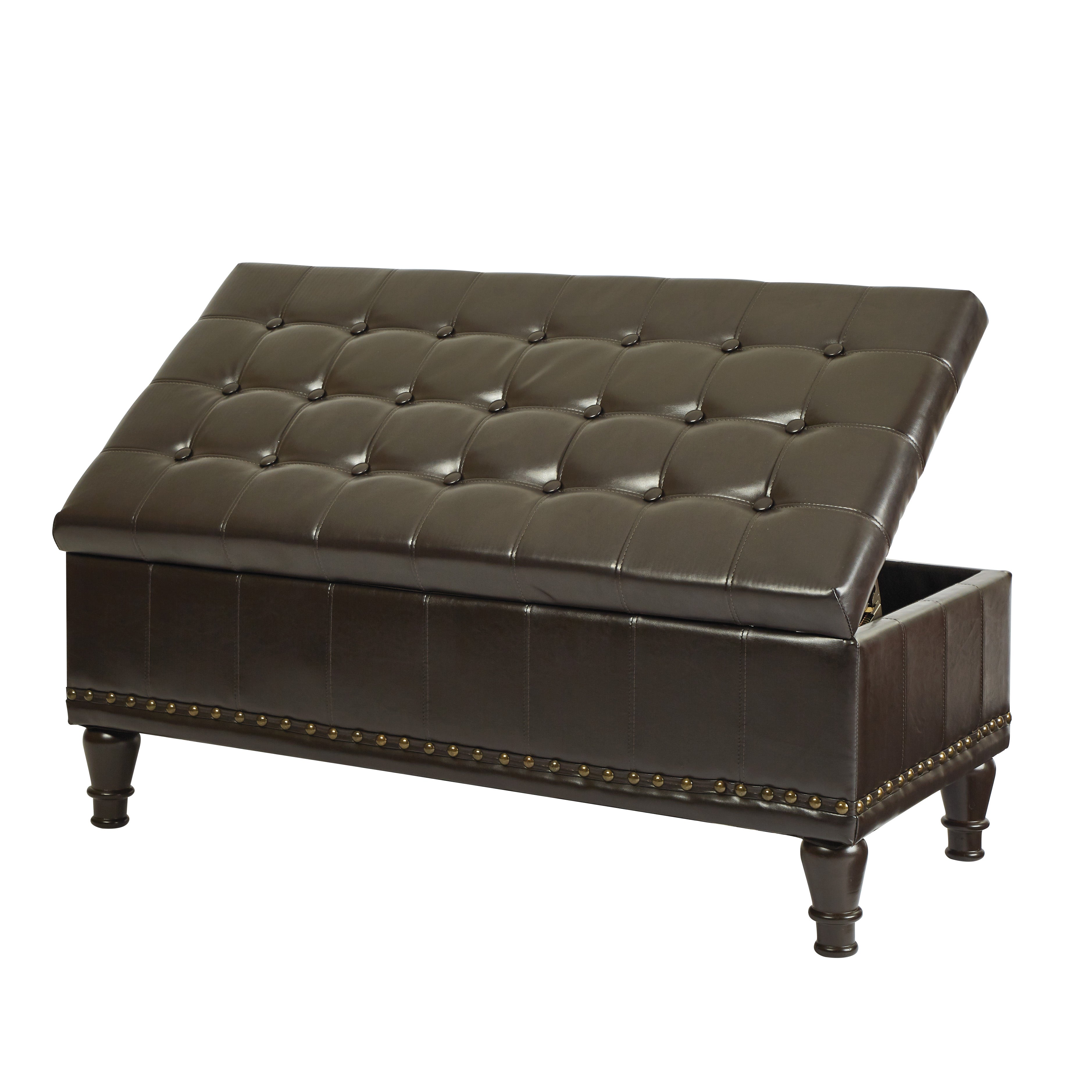 Caldwell storage ottoman - Espresso