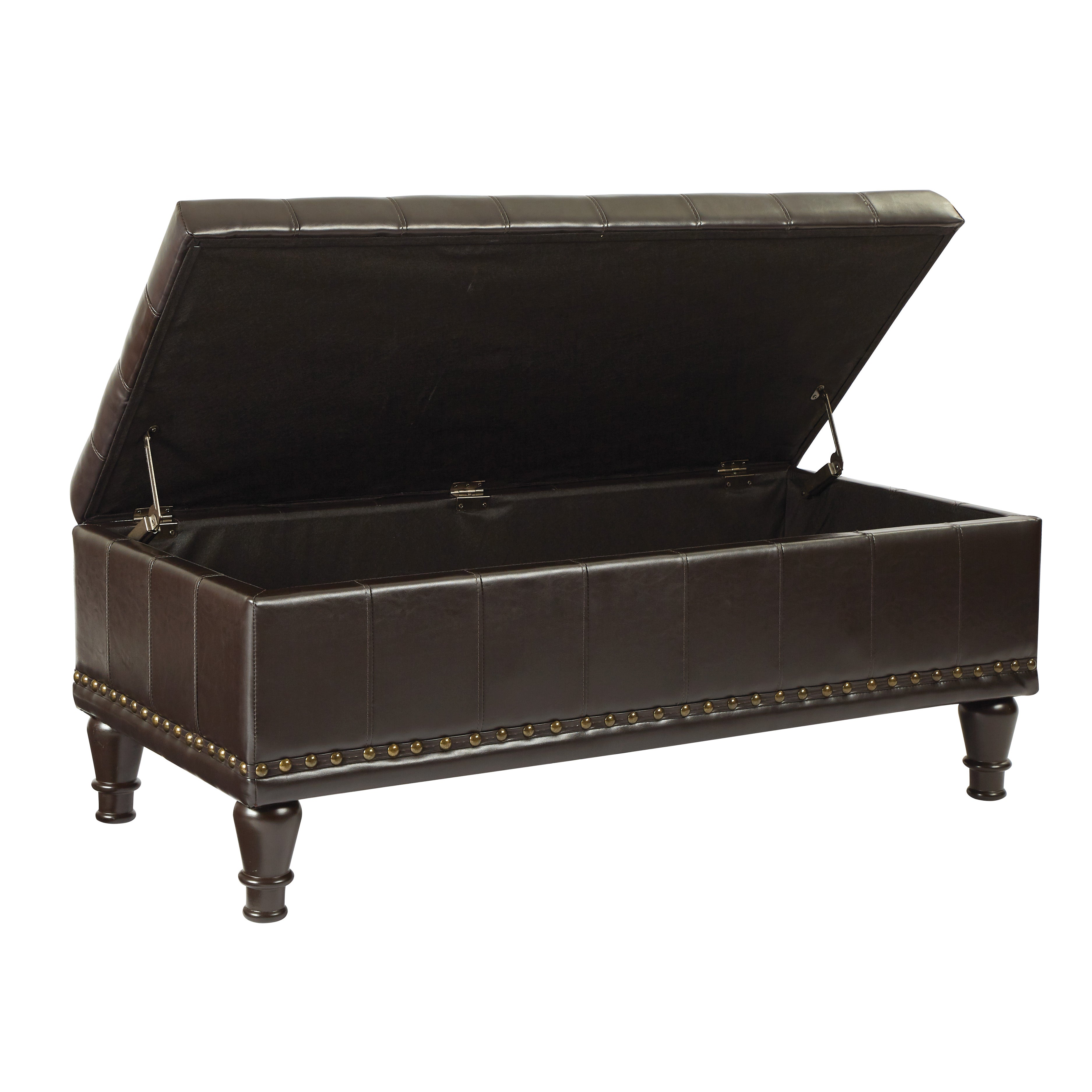 Caldwell storage ottoman - Espresso