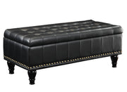 Caldwell storage ottoman - Black
