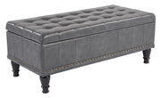 Caldwell storage ottoman - Grey