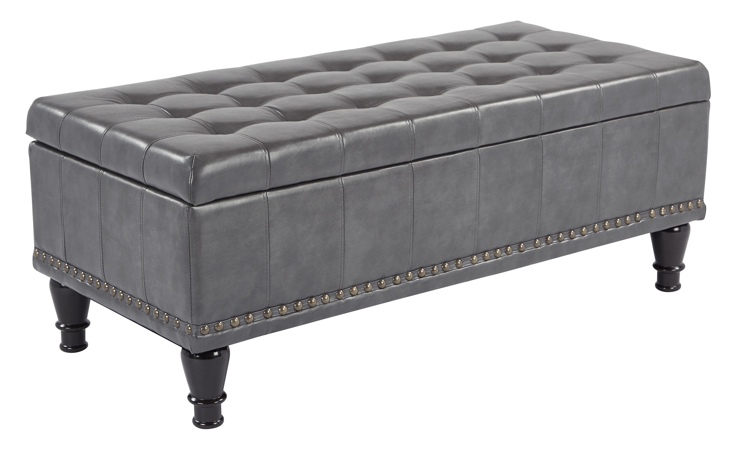 Caldwell storage ottoman - Grey