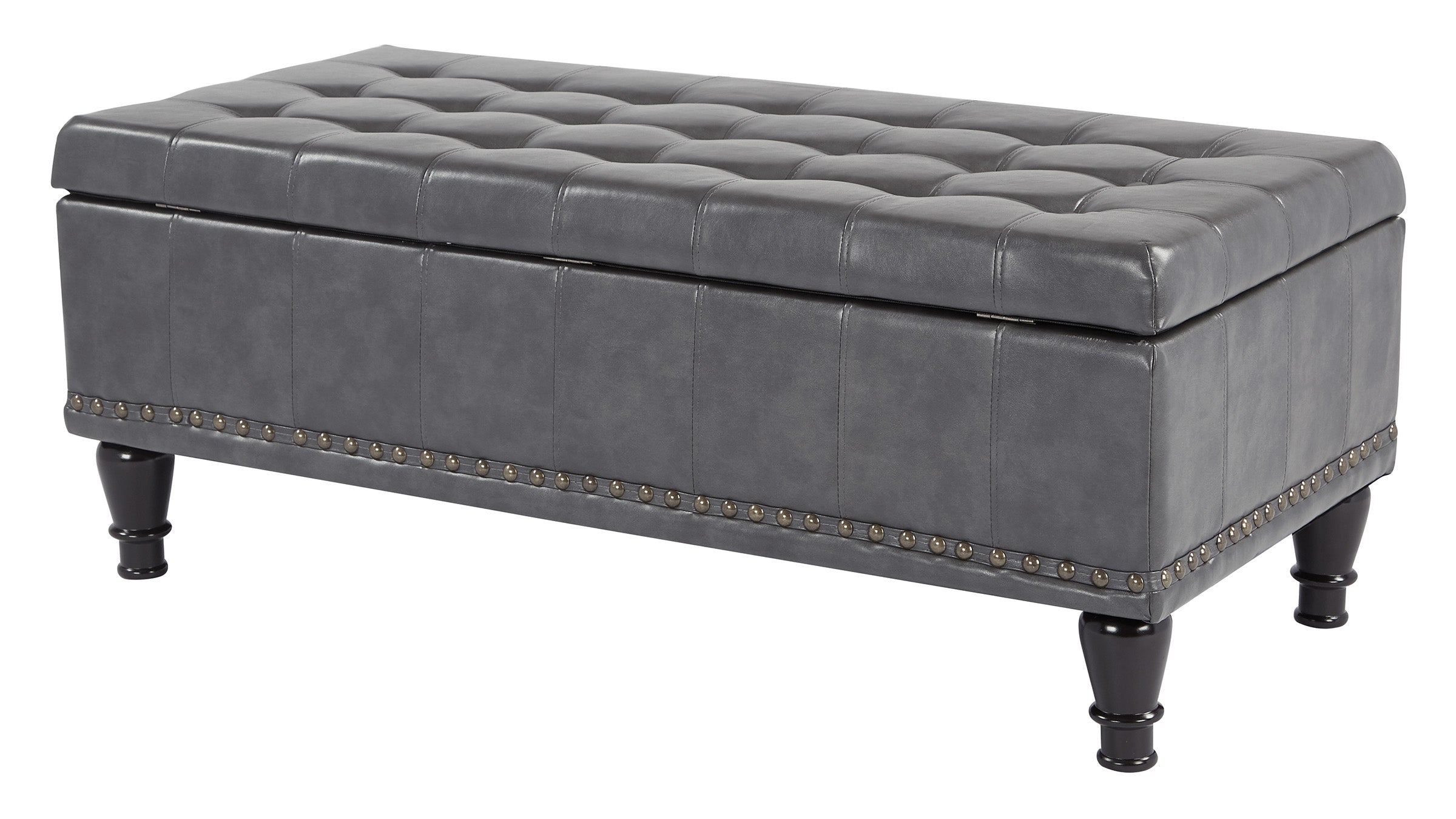 Caldwell storage ottoman - Grey