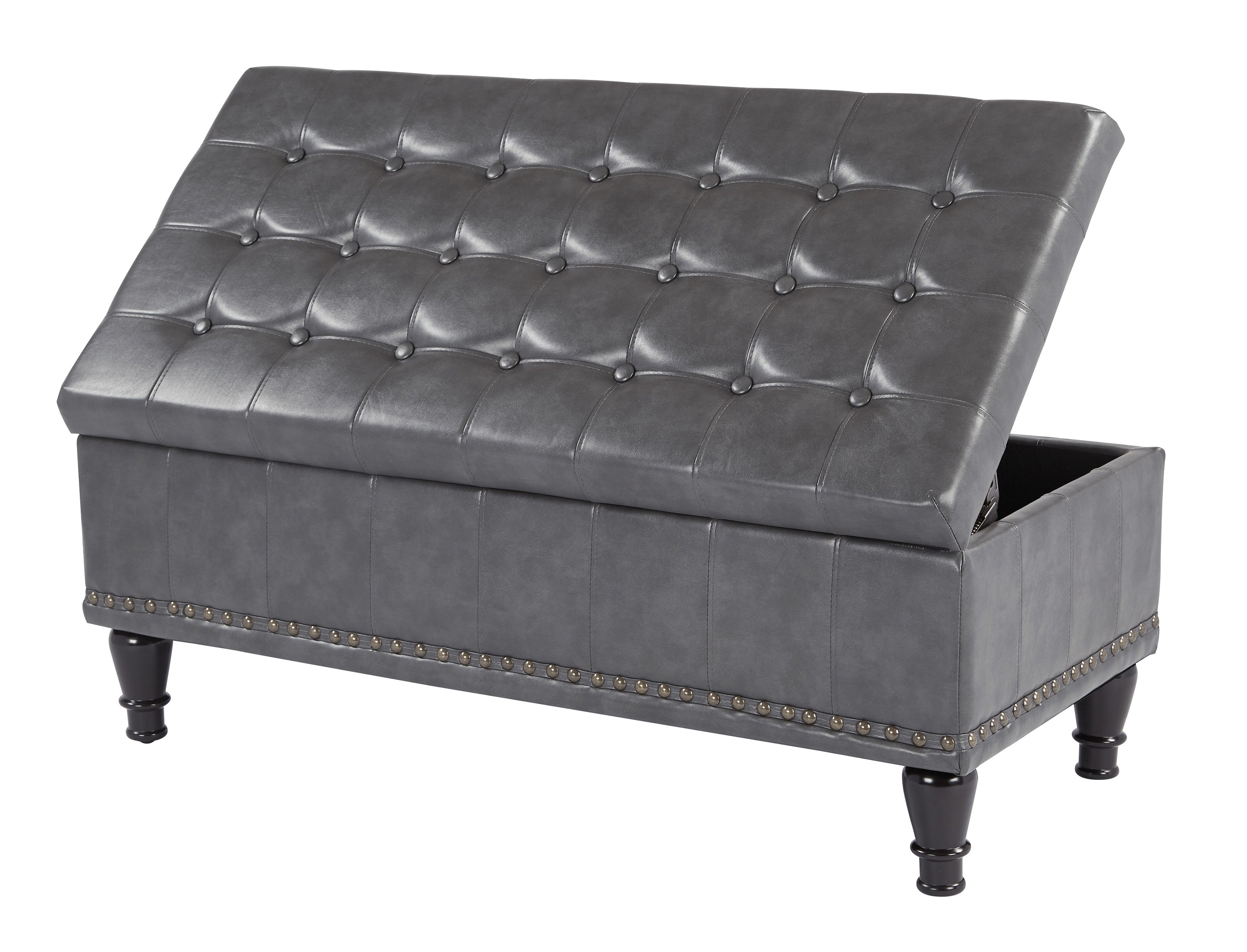 Caldwell storage ottoman - Grey
