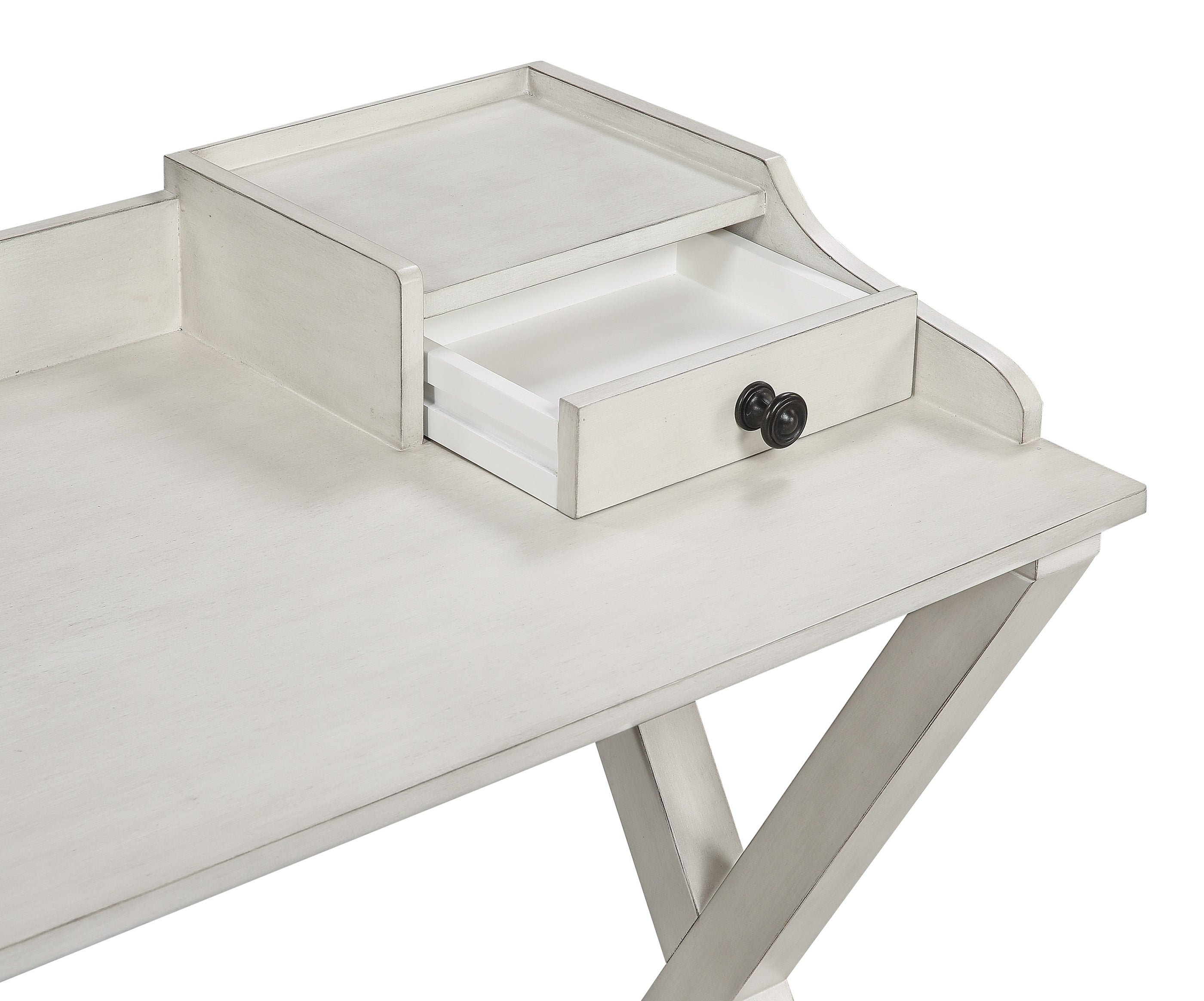 Barton Desk in White Wash finish  - White Wash