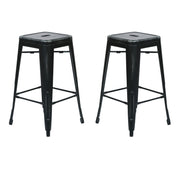 Bristow 26" Antique Metal Barstools - Antique Black