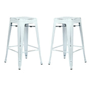 Bristow 26" Antique Metal Barstools - Antique White