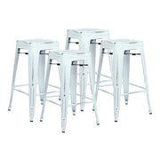 Bristow 26" Antique Metal Barstools - Antique White