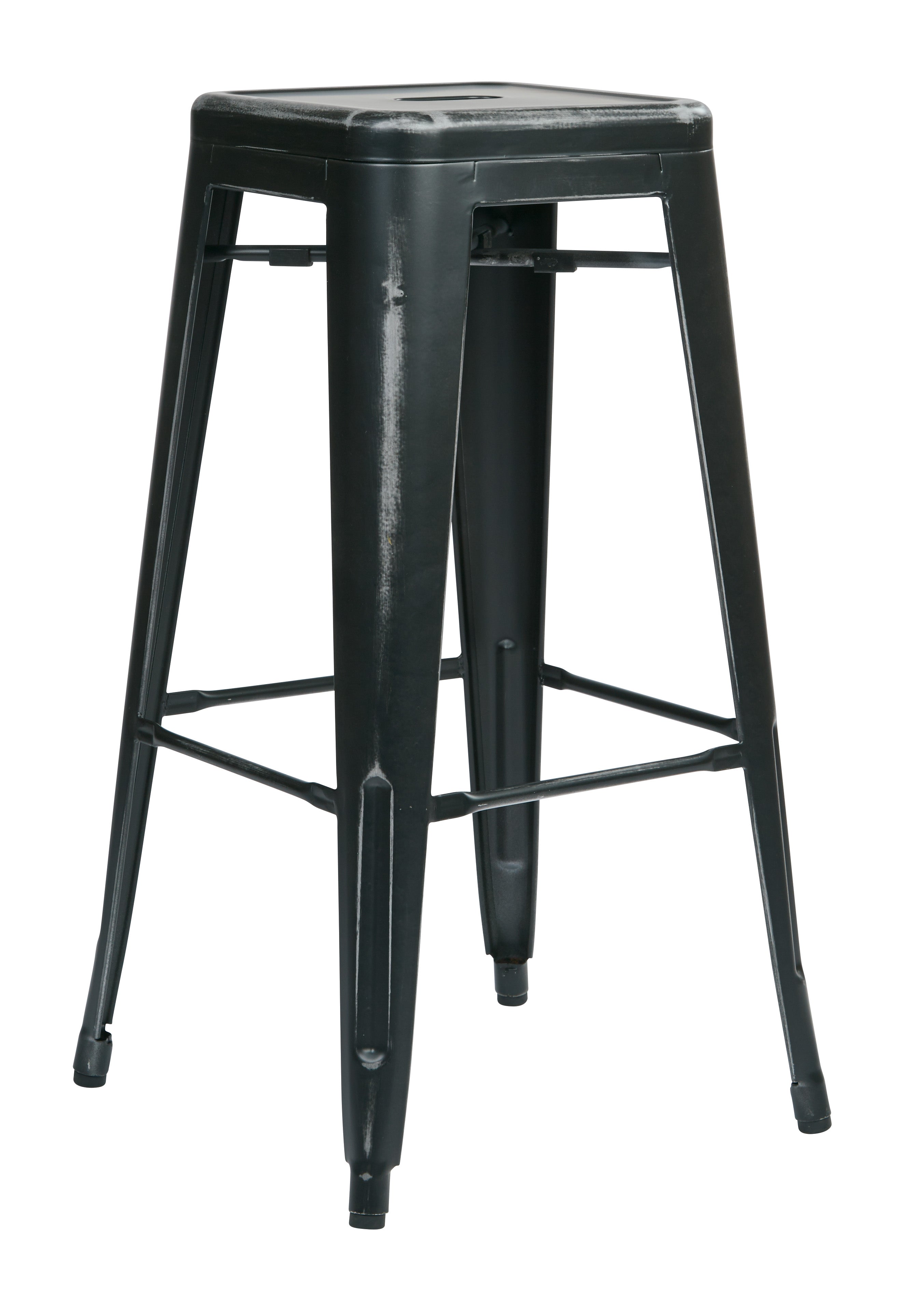 Bristow 30" Antique Metal Barstool - Antique Black