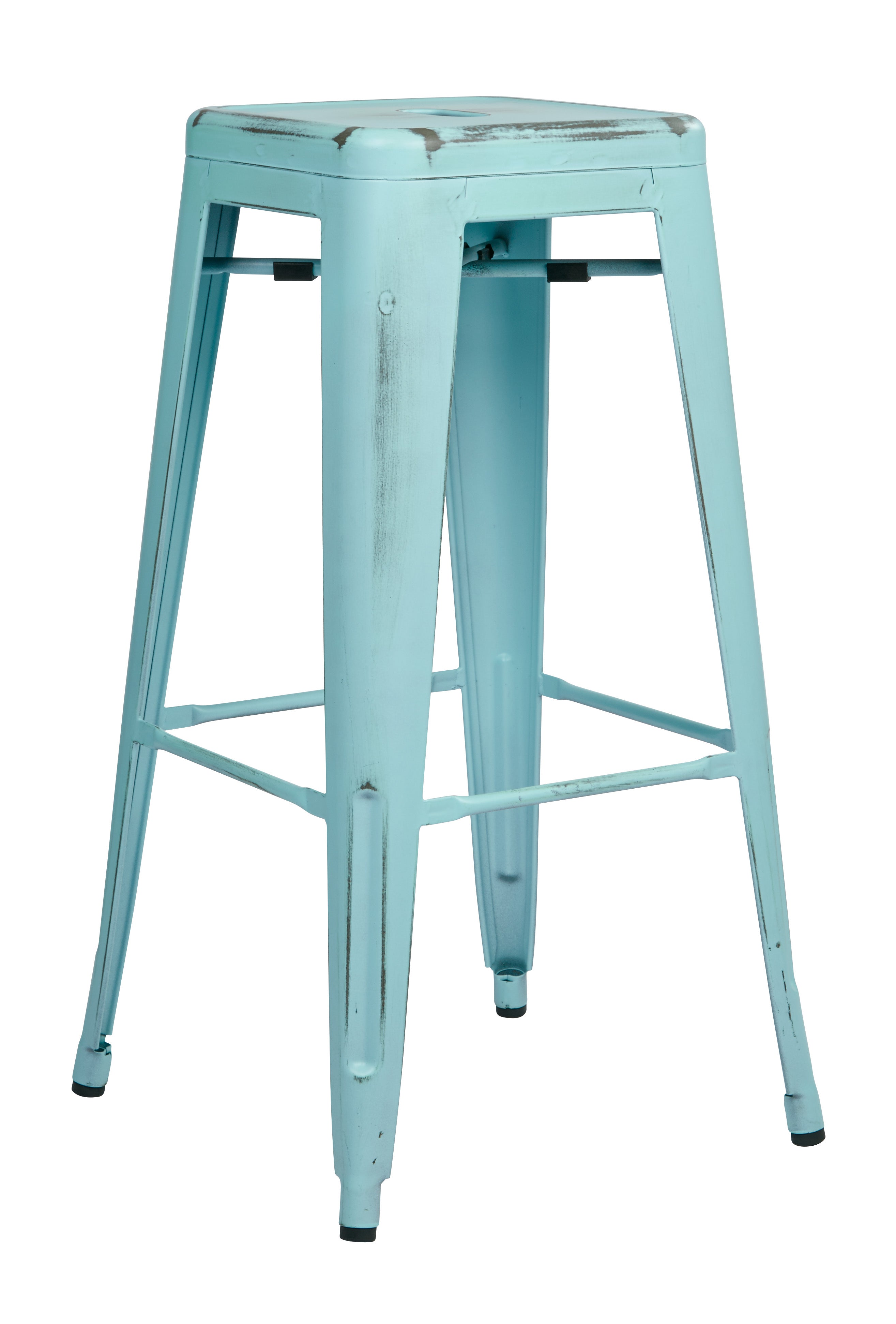 Bristow 30" Antique Metal Barstool - Antique Sky Blue