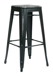 Bristow 30" Antique Metal Barstool - Antique Black