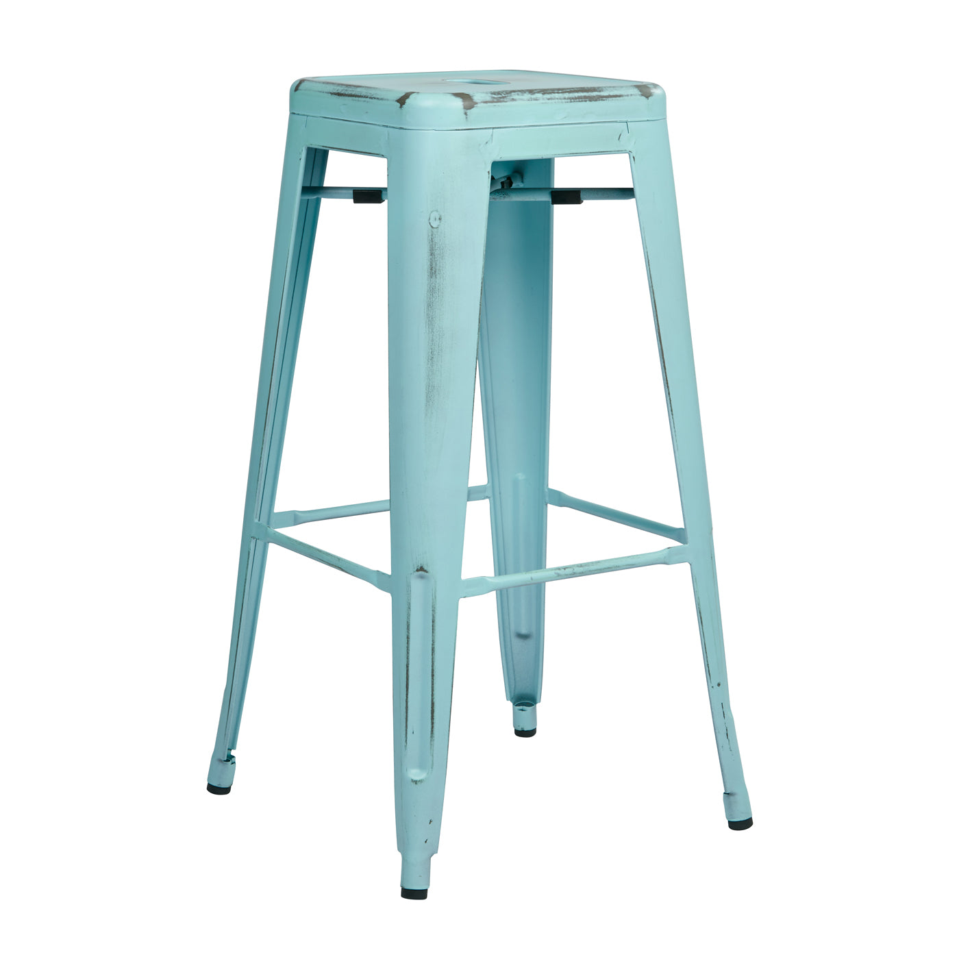 Bristow 30" Antique Metal Barstool - Antique Sky Blue
