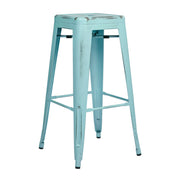 Bristow 30" Antique Metal Barstool - Antique Sky Blue